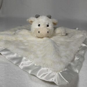 New Cloud Island White & Taupe GIRAFFE Cow Baby Security Blanket Lovey Crib Toy